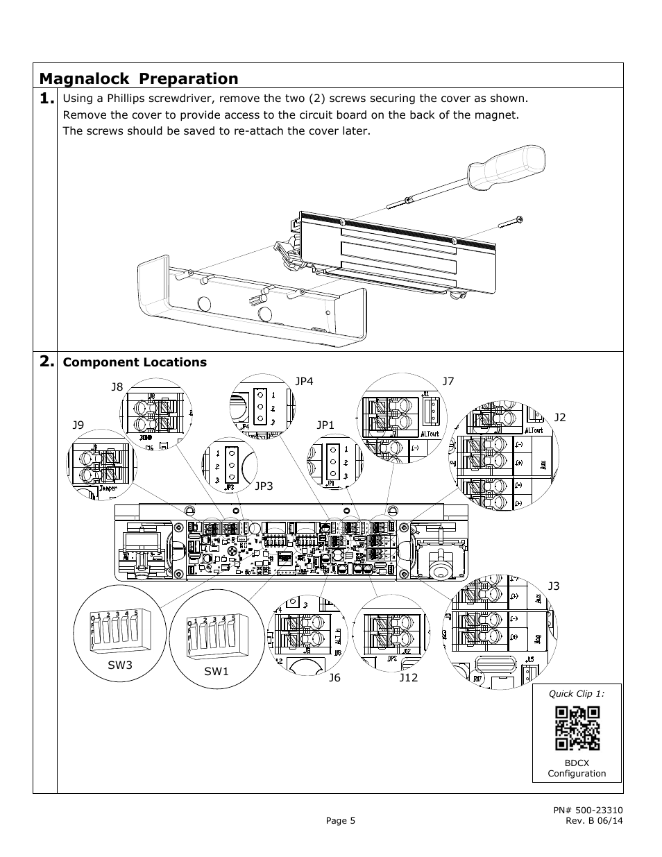 Magnalock, Preparation 1 | Securitron M380BD_C_C2_X MAGNALOCK_Series User Manual | Page 5 / 20
