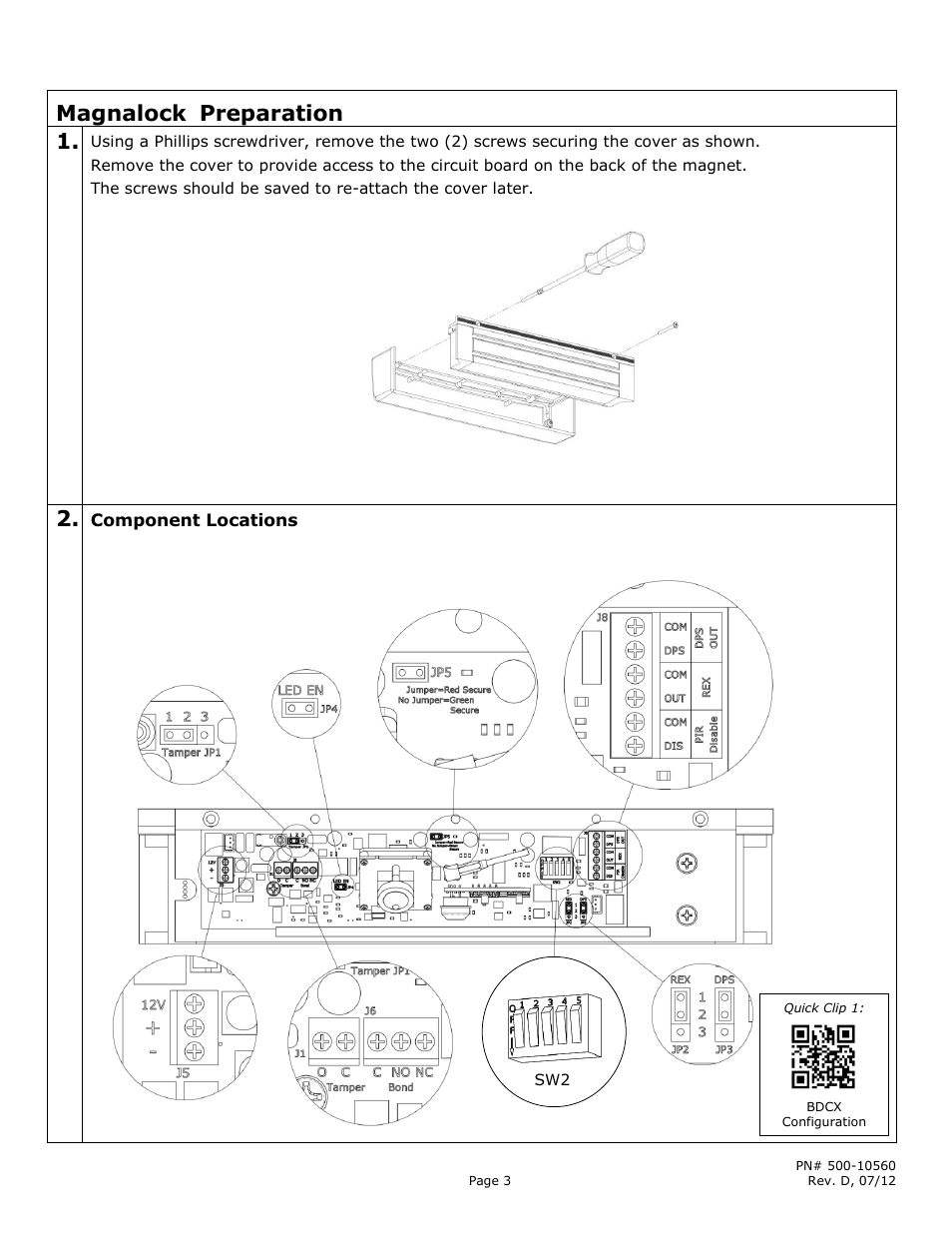 Magnalock, Preparation 1 | Securitron M680BDCX User Manual | Page 3 / 16