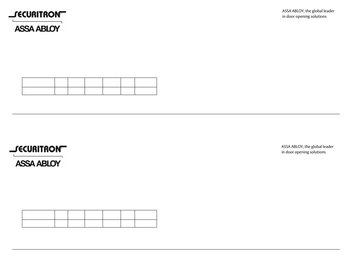 Securitron TDK-1 User Manual | 1 page