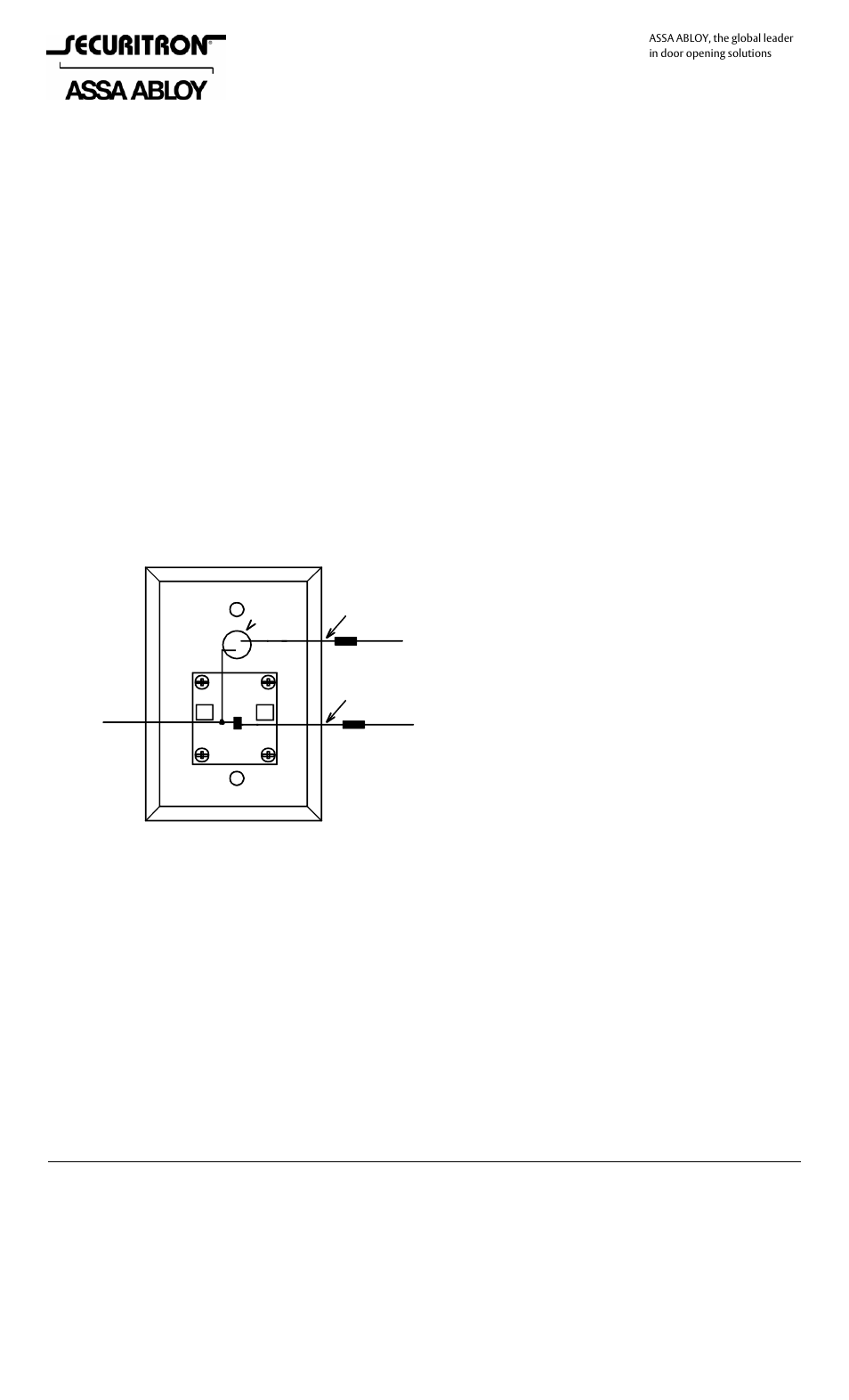 Securitron PBA User Manual | 2 pages