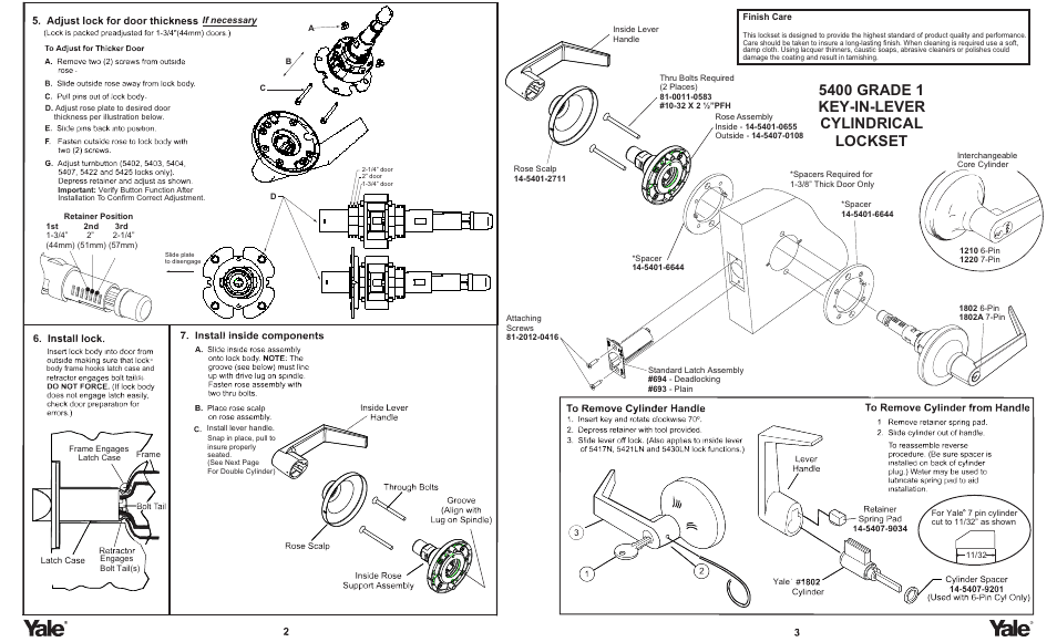 Securitron 5400LN_Series User Manual | Page 2 / 2