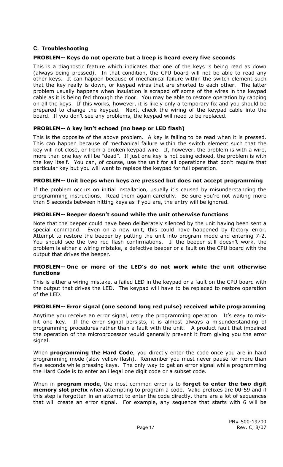 Securitron SABL INSTALLATION User Manual | Page 17 / 19