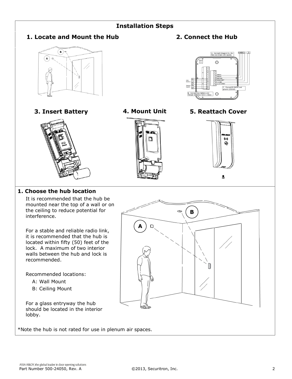 Securitron R100H User Manual | Page 2 / 6