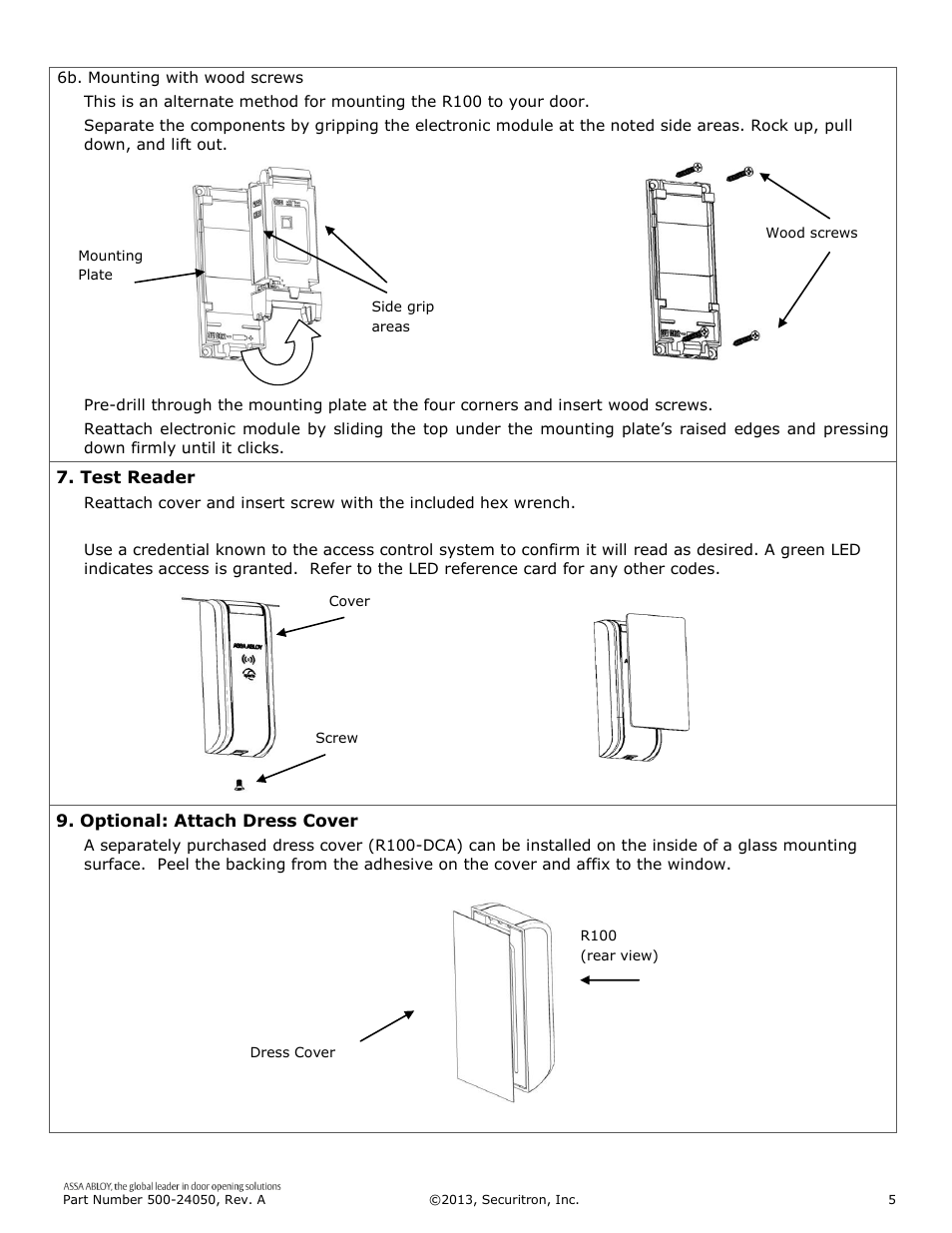 Securitron R100H User Manual | Page 5 / 6
