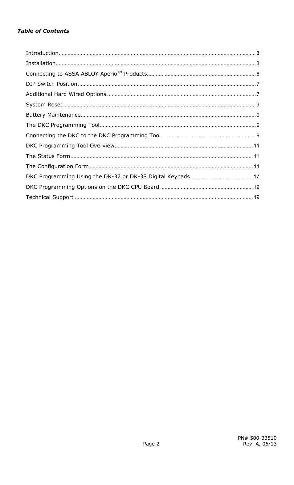 Securitron DKC User Manual | Page 2 / 20