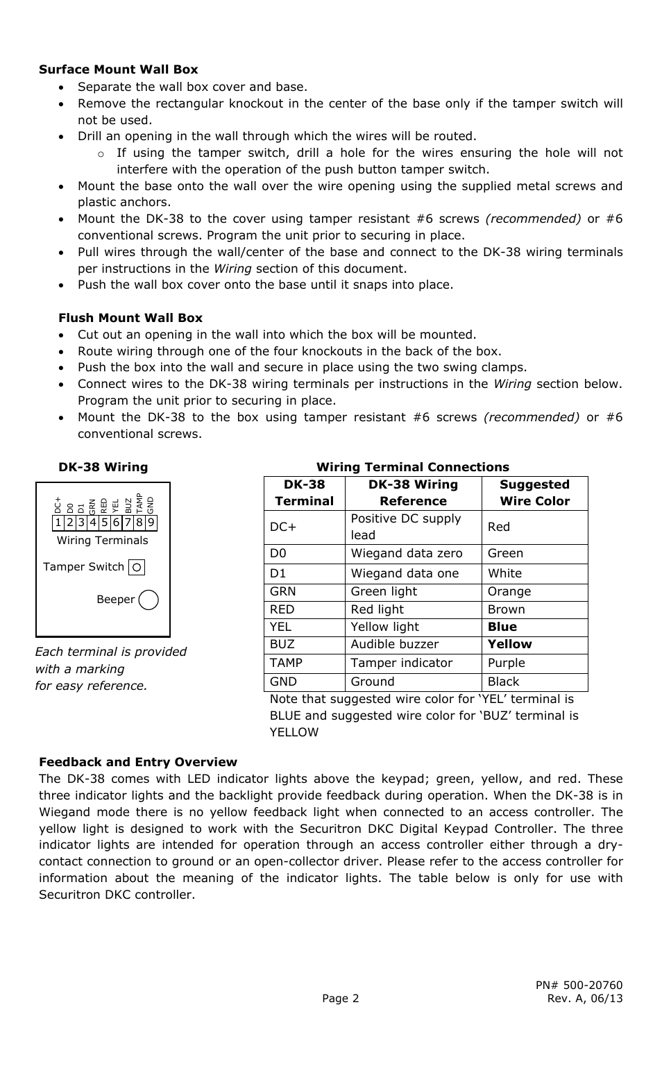 Securitron DK-38 User Manual | Page 2 / 4