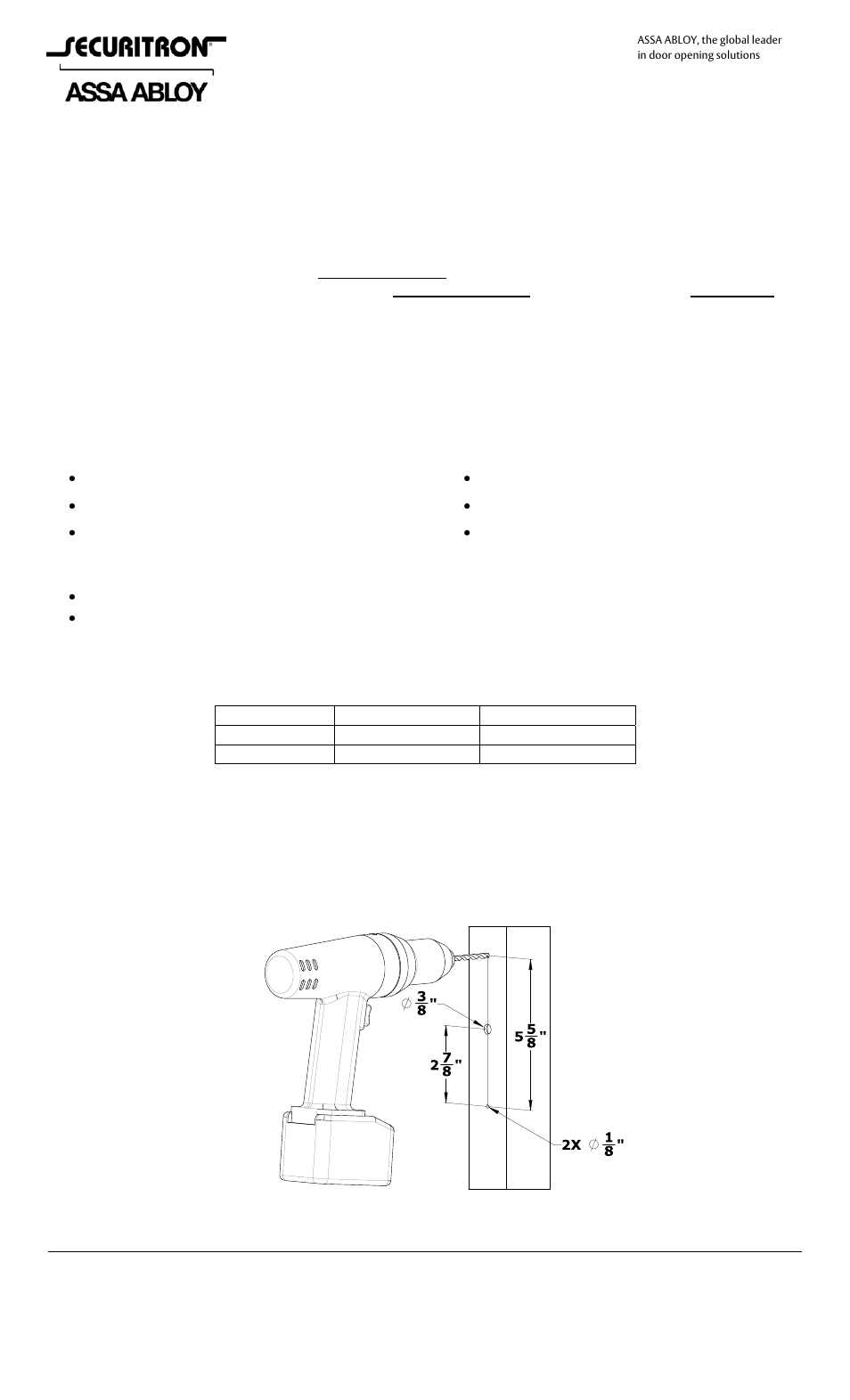 Securitron DK-37 User Manual | 4 pages