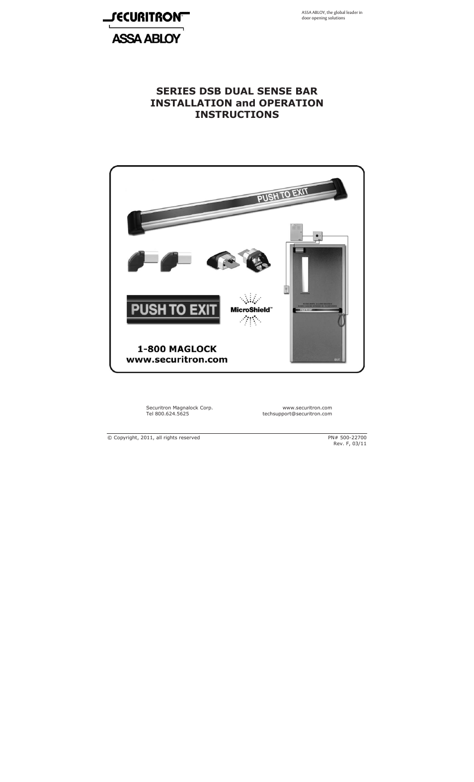Securitron DSB_Series User Manual | 17 pages