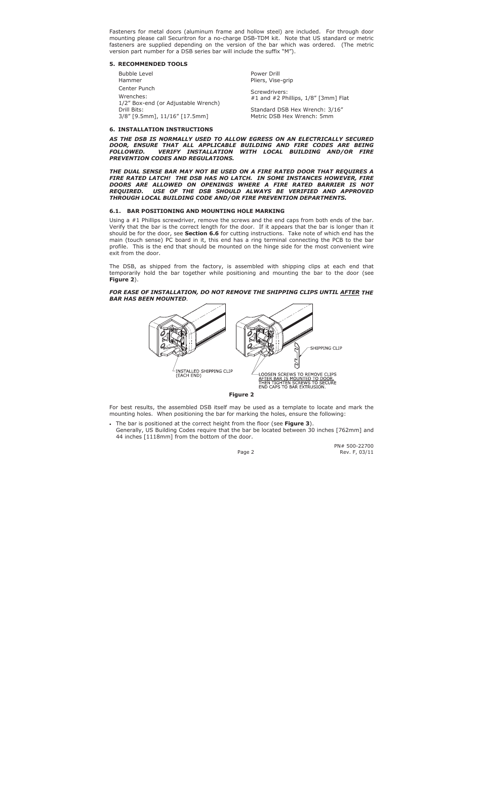 Securitron DSB_Series User Manual | Page 3 / 17