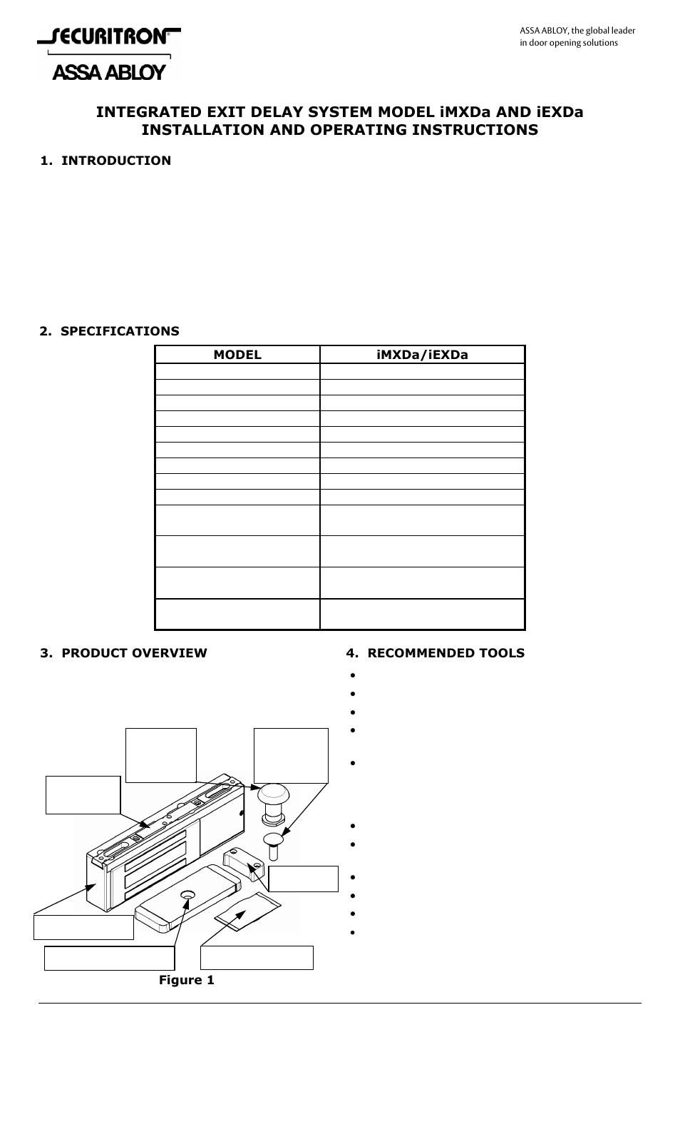Securitron iMXDa_iEXDa INSTALLATION User Manual | 18 pages