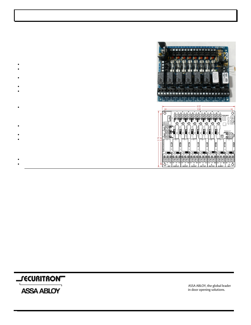 Securitron PDB-8F8R User Manual | 3 pages