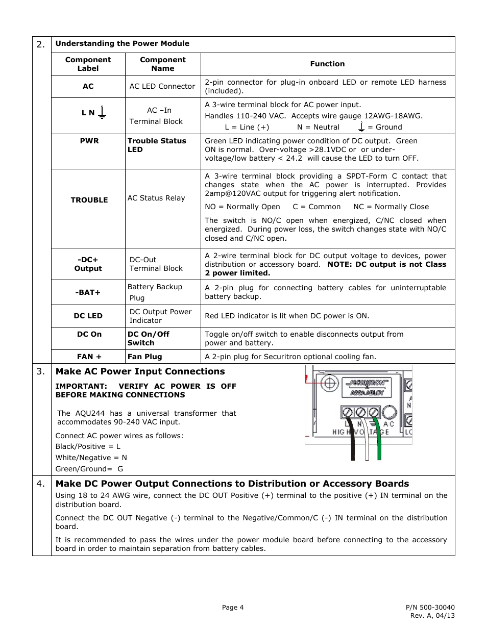 Securitron AQU244B User Manual | Page 4 / 7