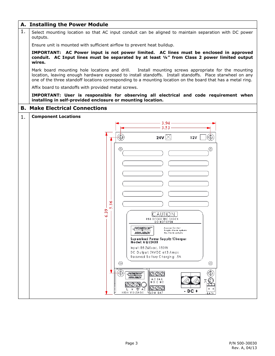 Securitron AQU243B User Manual | Page 3 / 7