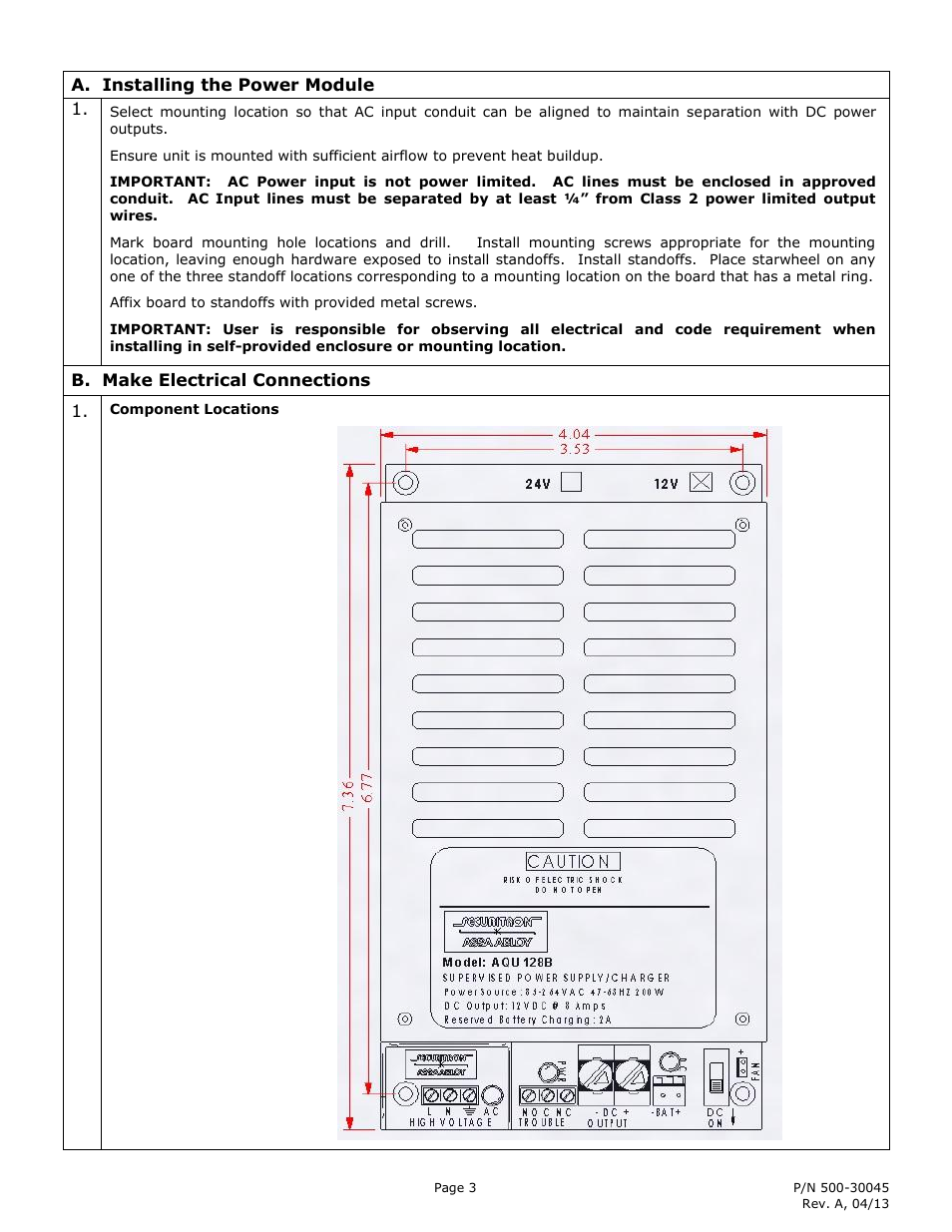 Securitron AQU128B User Manual | Page 3 / 6