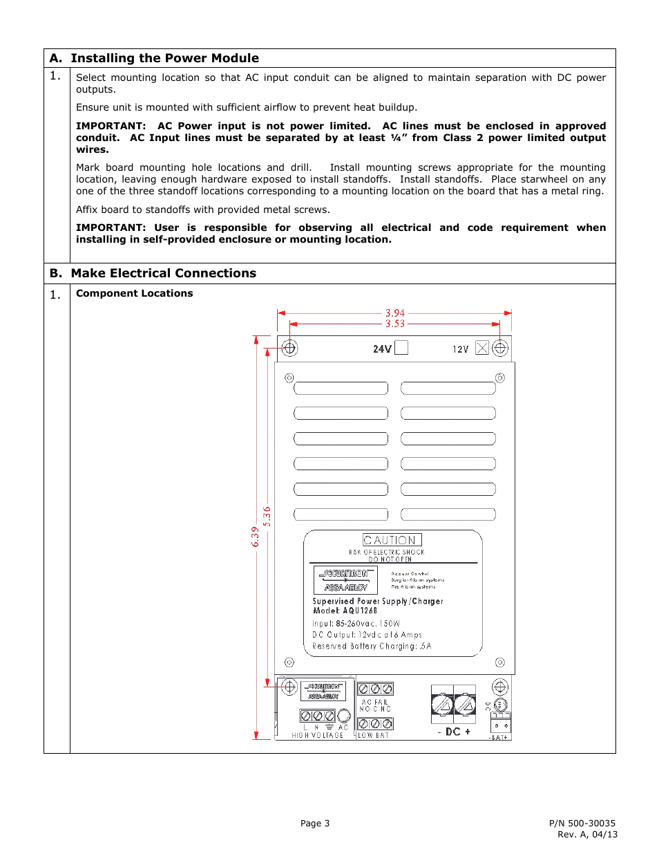 Securitron AQU126B User Manual | Page 3 / 7