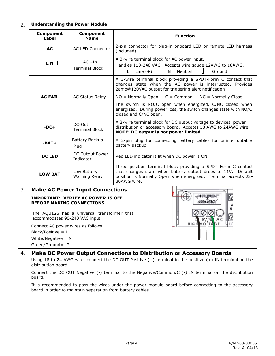 Securitron AQU126B User Manual | Page 4 / 7