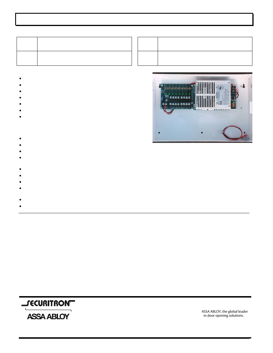 Securitron AQU243 User Manual | 6 pages