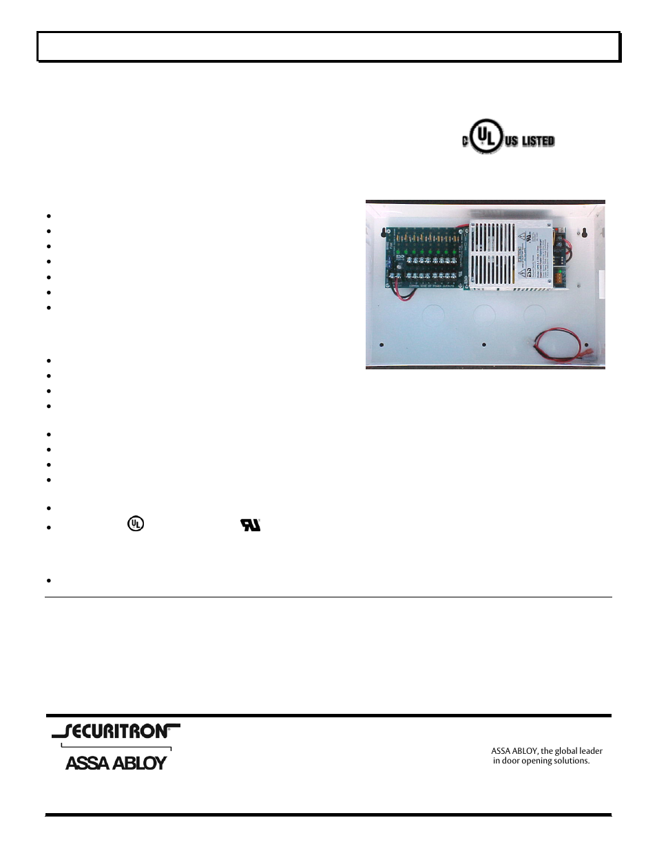 Securitron AQU243-8C User Manual | 7 pages