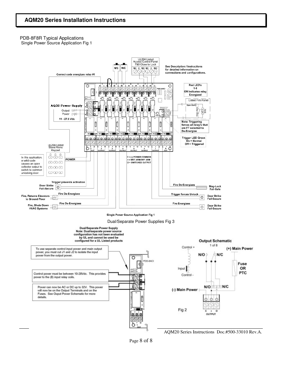 Securitron AQM20 User Manual | Page 8 / 8