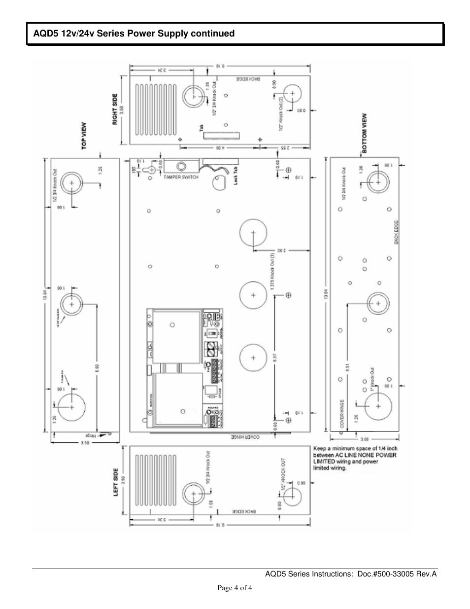 Securitron AQD5 User Manual | Page 4 / 4