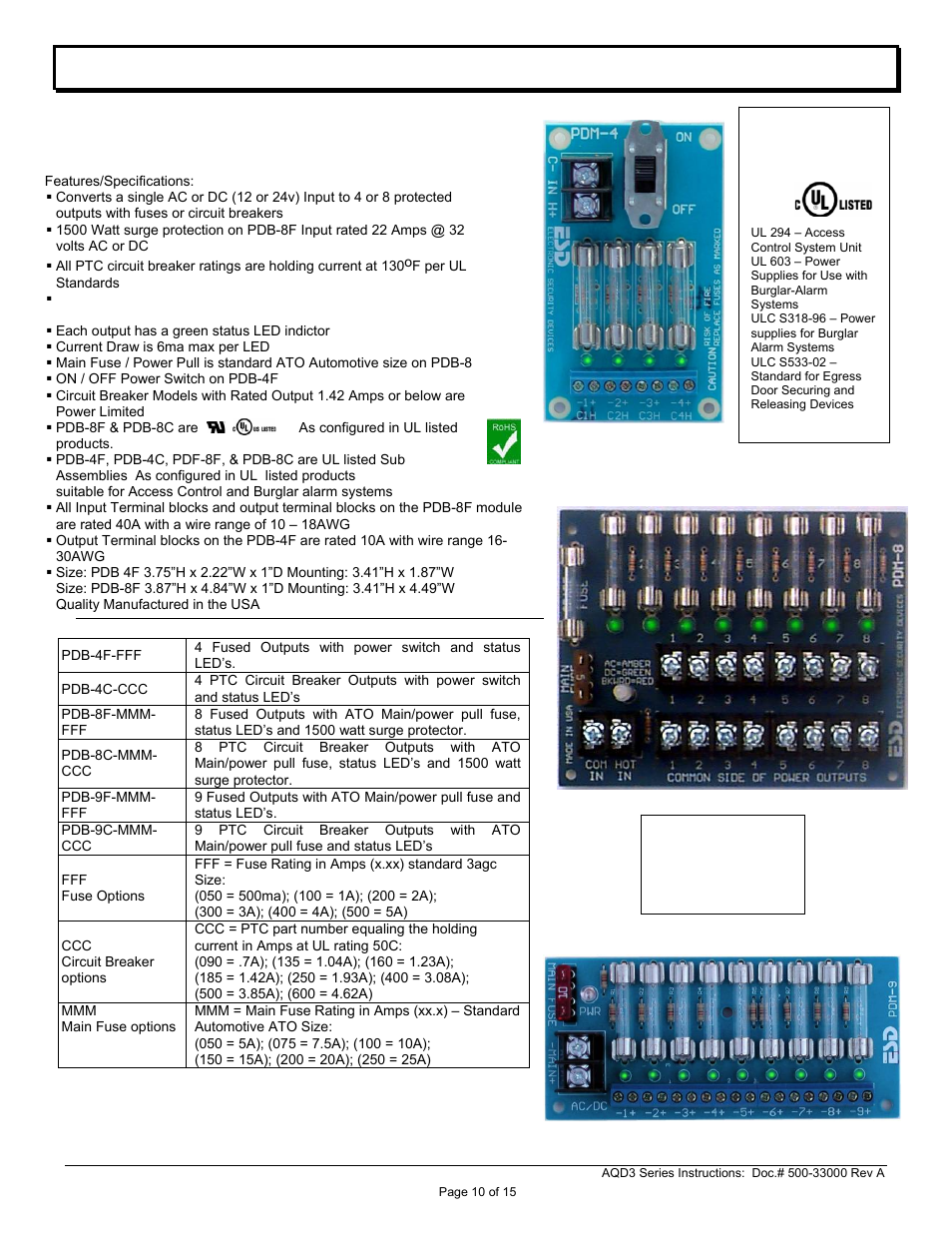 Aqd3 series installation continued | Securitron AQD3 User Manual | Page 10 / 15