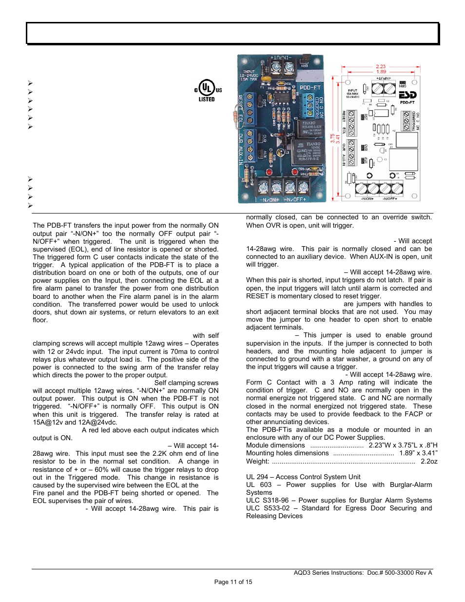 Securitron AQD3 User Manual | Page 11 / 15