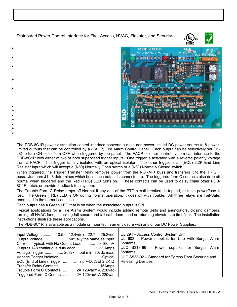 Securitron AQD3 User Manual | Page 12 / 15