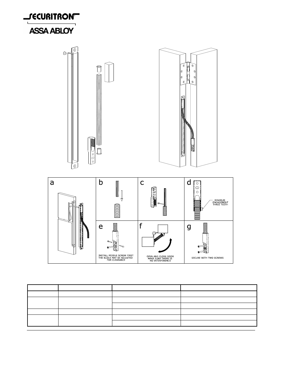 Securitron SEPT User Manual | 2 pages