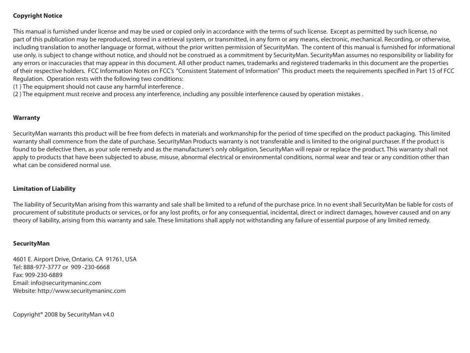 SecurityMan Air-AlArm1 - User manual User Manual | Page 2 / 28