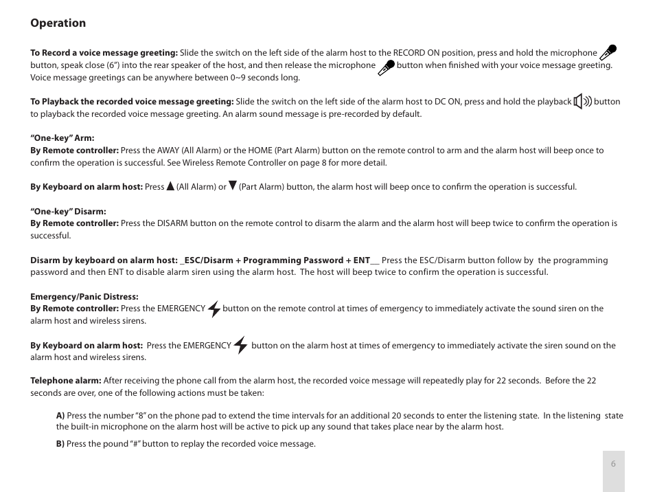 Operation | SecurityMan Air-AlArm1 - User manual User Manual | Page 9 / 28