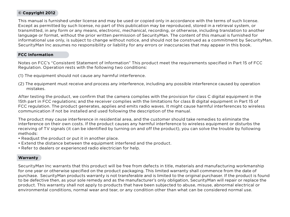 SecurityMan Air-AlArmII series - User manual User Manual | Page 2 / 33