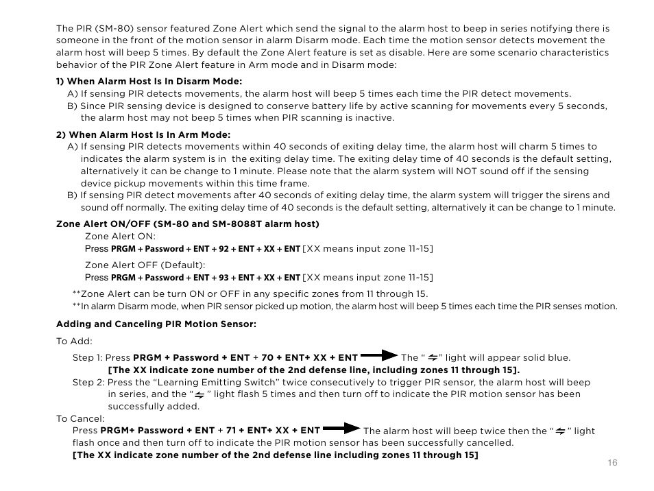 SecurityMan Air-AlArmII series - User manual User Manual | Page 20 / 33