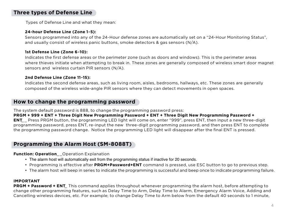 SecurityMan Air-AlArmII series - User manual User Manual | Page 8 / 33