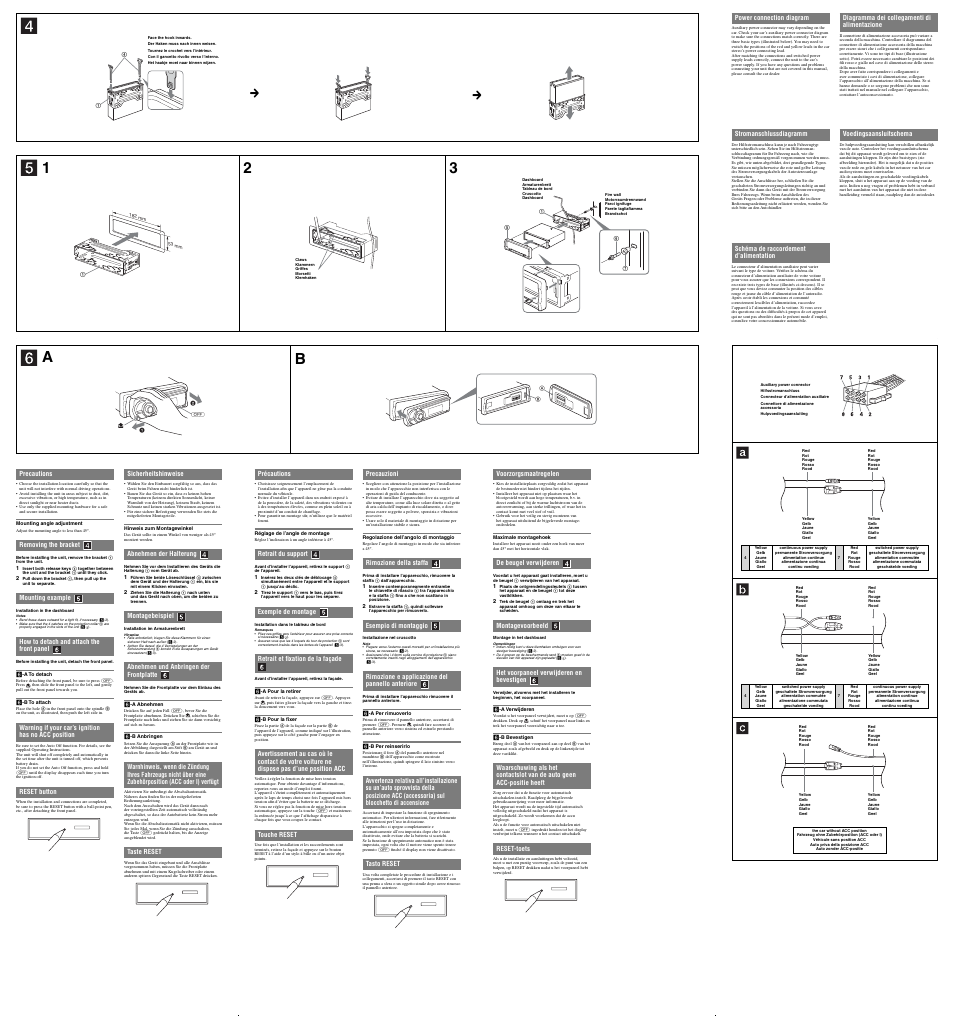 12 3 a b | Sony CDX-GT710 User Manual | Page 2 / 2