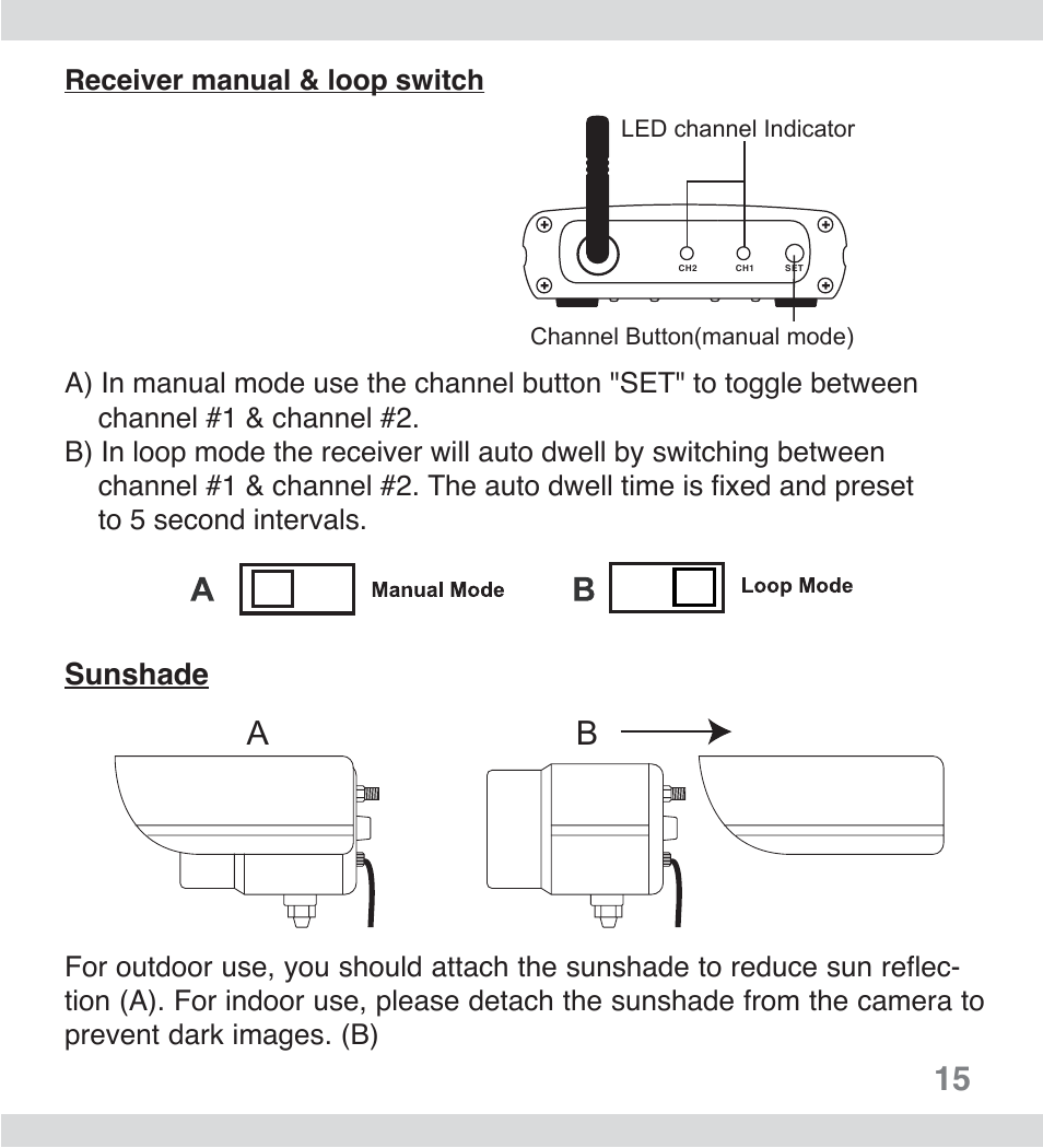 Sunshade | SecurityMan ClearCam II User Manual | Page 14 / 20