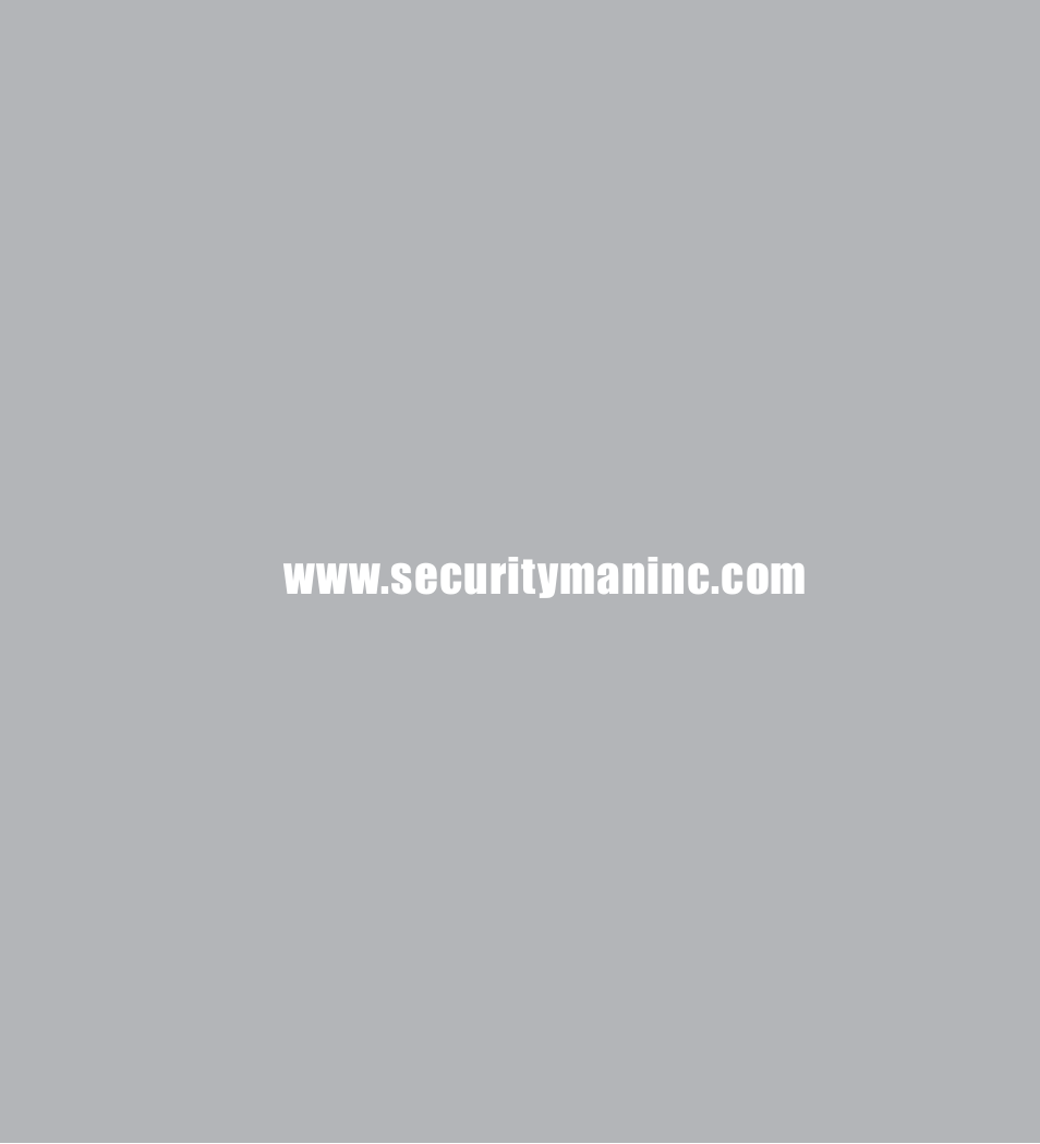 SecurityMan ClearCam II User Manual | Page 20 / 20