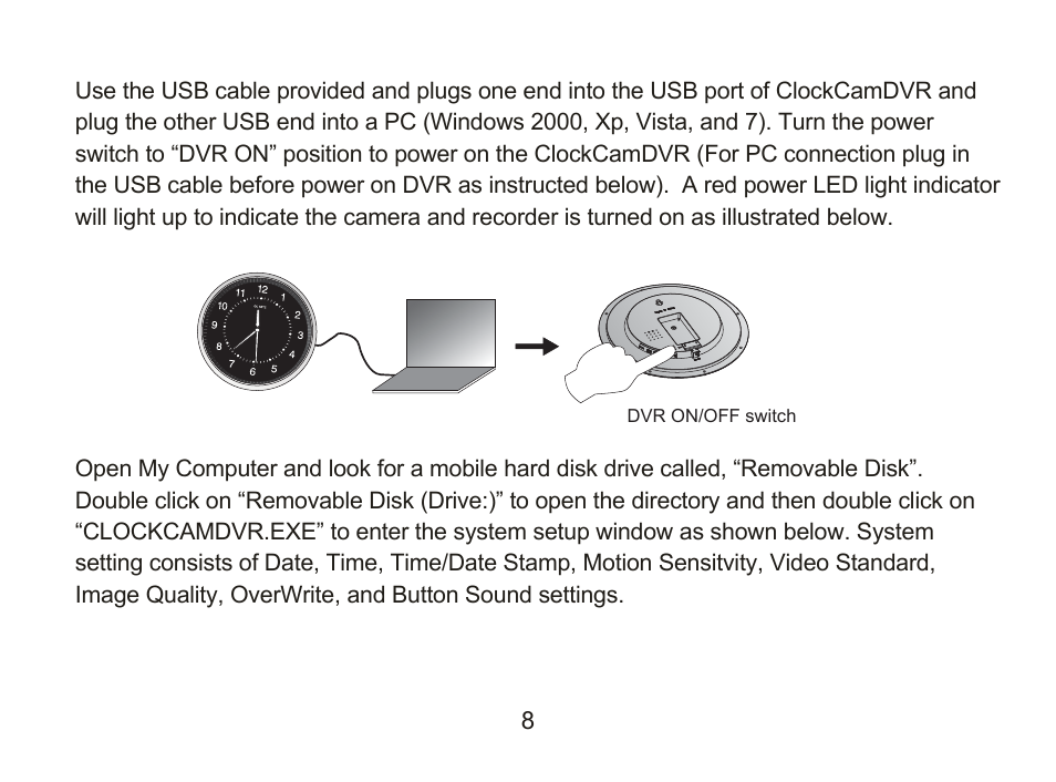 SecurityMan ClockCamDVR User Manual | Page 16 / 30