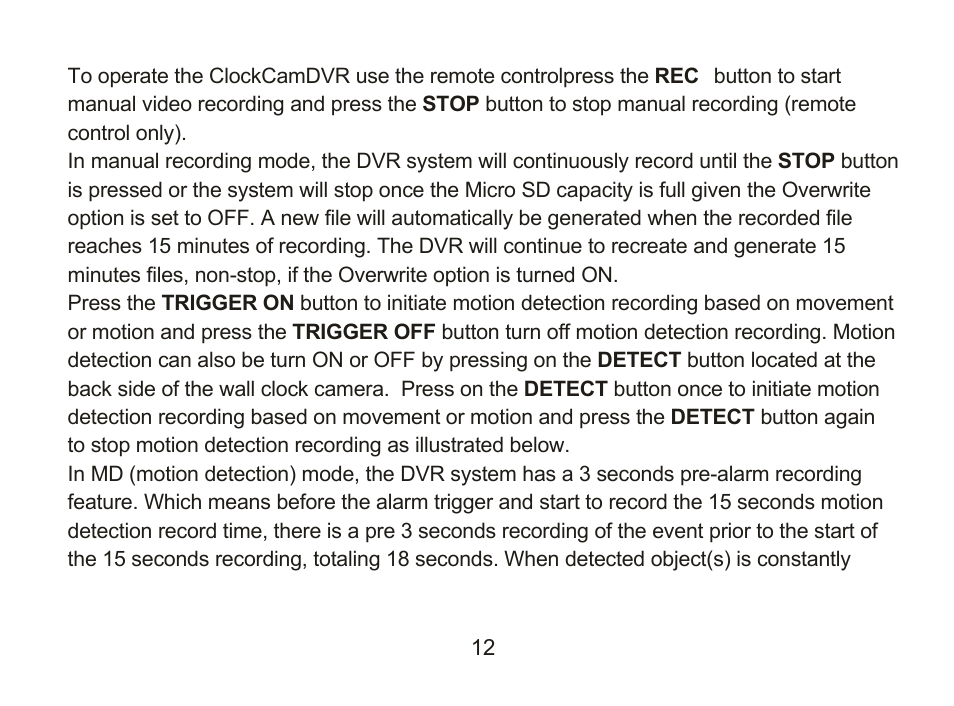 SecurityMan ClockCamDVR User Manual | Page 20 / 30