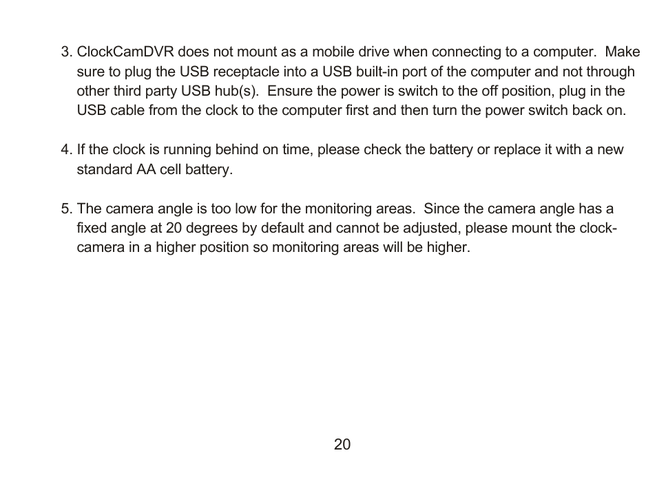 SecurityMan ClockCamDVR User Manual | Page 28 / 30