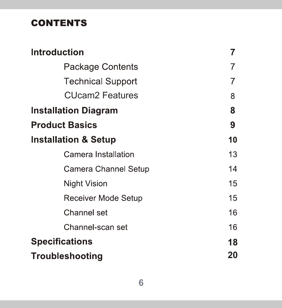 SecurityMan CUcam2 User Manual | Page 6 / 21