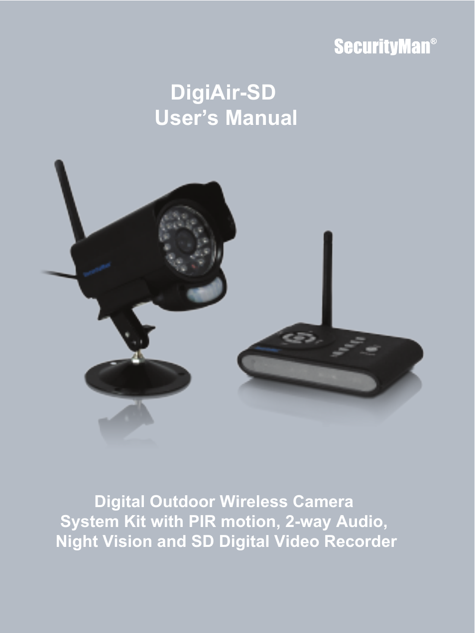 SecurityMan DigiAir-SD User Manual | 26 pages