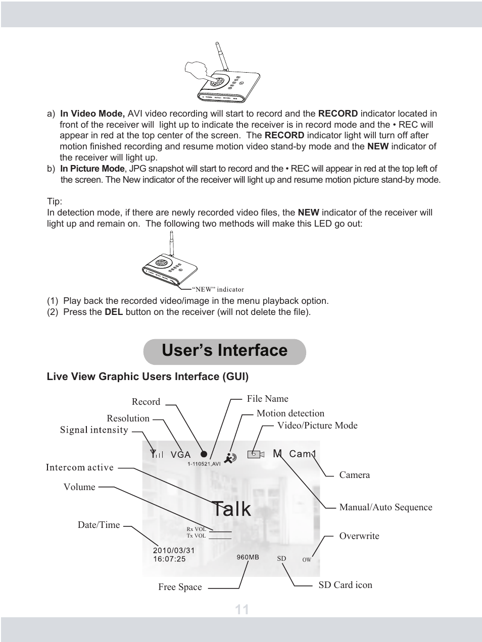 User’s interface | SecurityMan DigiAir-SD User Manual | Page 14 / 26