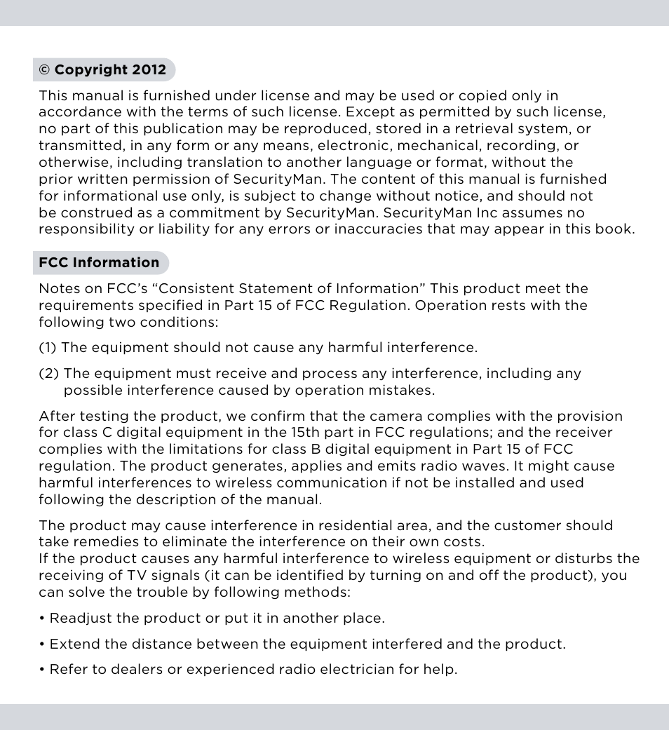 SecurityMan DigiairWatch Series User Manual | Page 2 / 36