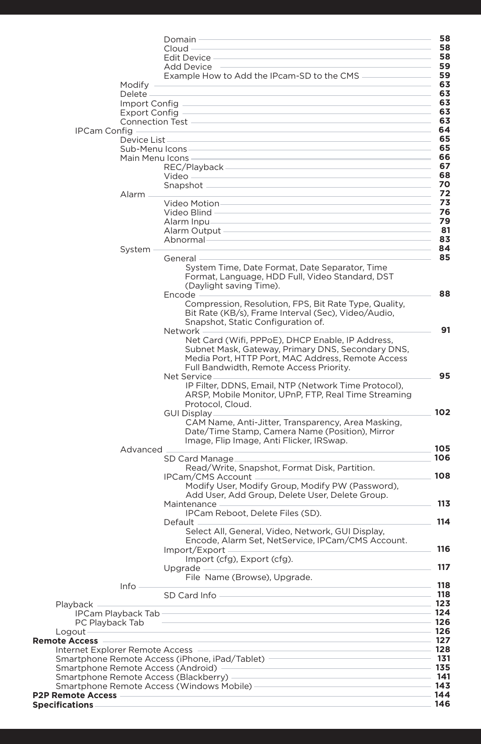 SecurityMan IPcam-SD - User manual User Manual | Page 4 / 159