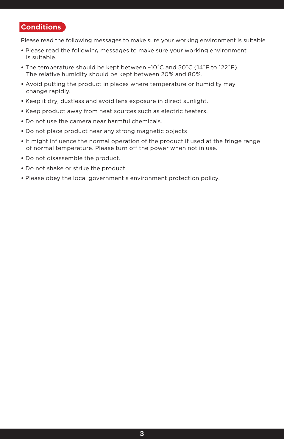 3conditions | SecurityMan IPcam-SD - User manual User Manual | Page 7 / 159