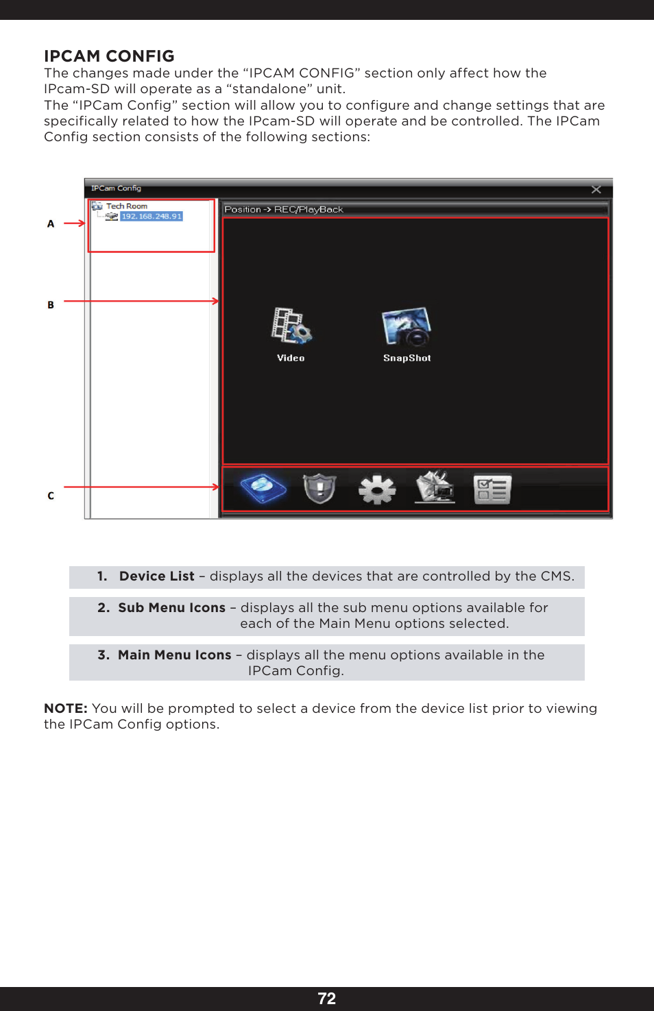 72 ipcam config | SecurityMan IPcam-SD - User manual User Manual | Page 76 / 159