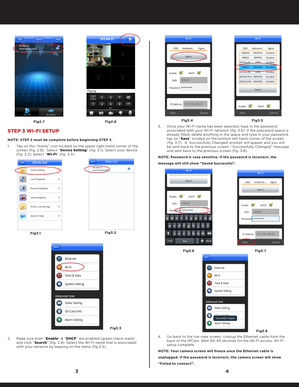 Ipcam-sd quick start guide (android), Step 3 wi-fi setup | SecurityMan IPcam-SD - Quick Start Guide User Manual | Page 4 / 4