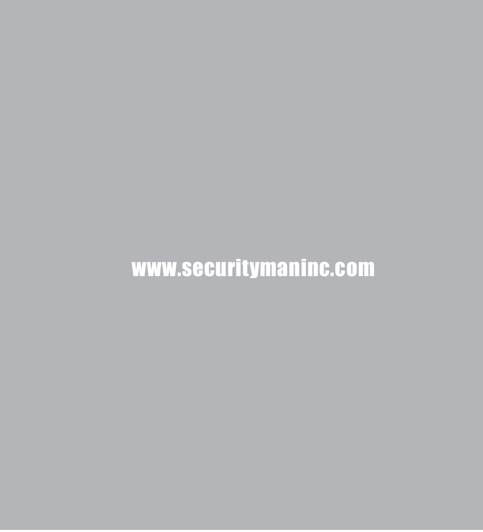 SecurityMan MiniAirWatch User Manual | Page 20 / 20