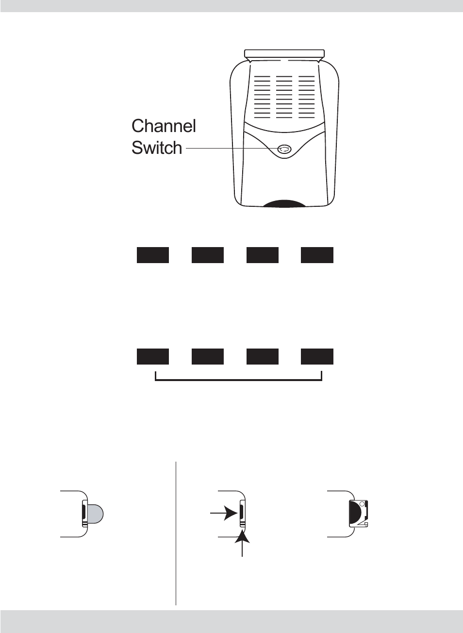 Channel switch, 15 using channel switch on the receiver, Using the remote control | SecurityMan MiniAirWatch4 User Manual | Page 15 / 20