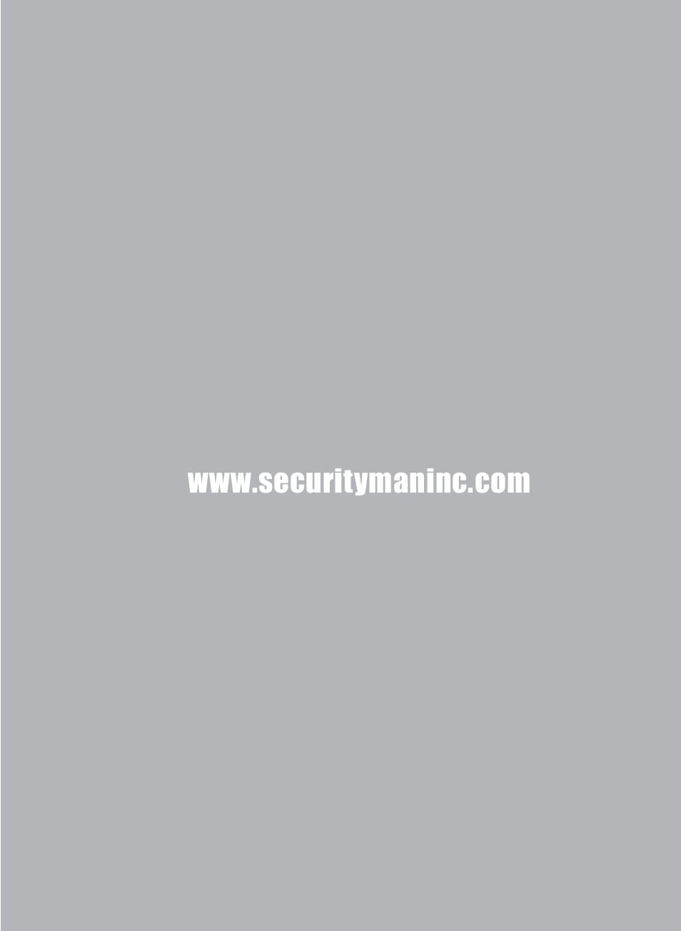 SecurityMan MiniAirWatch4 User Manual | Page 20 / 20